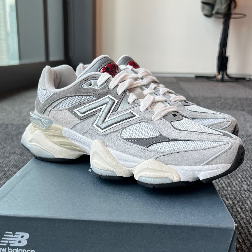 USED New Balance 9060 Size M5.5 / W7 Rain Cloud with Castlerock and White